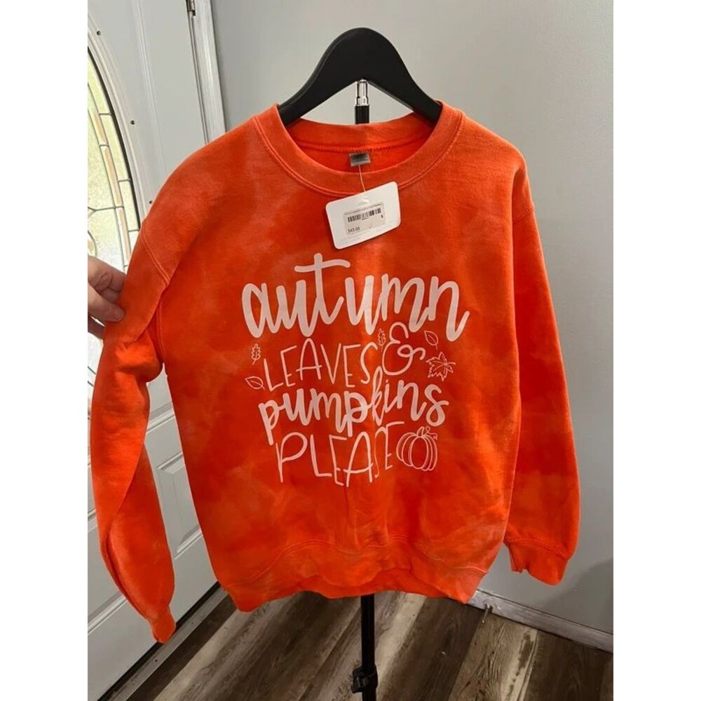 Tie dye orange autumn sweater